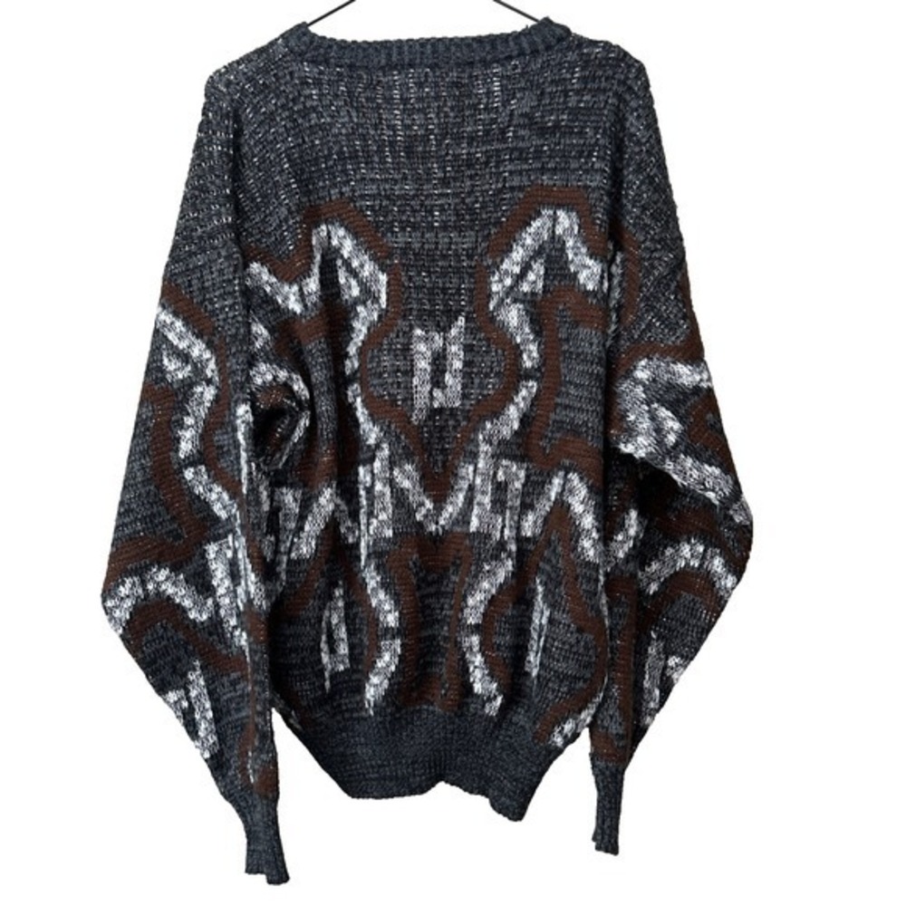 Jonathan Bryan by Jack Fraser Grandpa Sweater L  Abstract Pattern 90s CA07097 - Picture 8 of 13